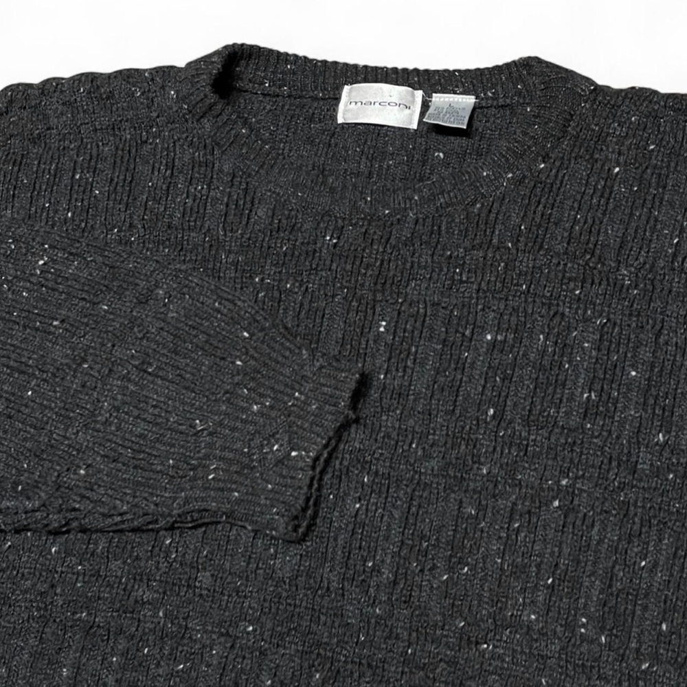 Vintage Marconi Woolf Blend Black Speckled Crewneck Sweater
